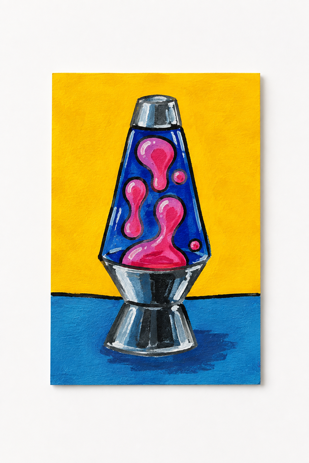 Retro Lava Lamp – Original 4x6 Painting | 100 Lil Cheeky Paintings #1
