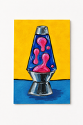 Retro Lava Lamp – Original 4x6 Painting | 100 Lil Cheeky Paintings #1