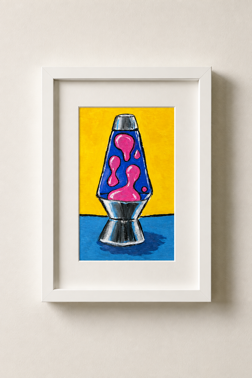 Retro Lava Lamp – Original 4x6 Painting | 100 Lil Cheeky Paintings #1