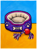 Cheeky Dog Bed – Original 4x6 Painting | 100 Lil Cheeky Paintings #11