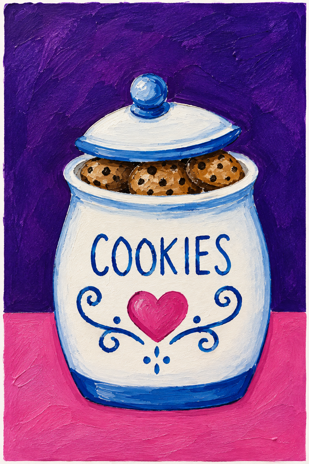 Vintage Cookie Jar – Original 4x6 Painting | 100 Lil Cheeky Paintings #7