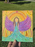 Angel of Light – Original Hand-Painted 8x8 Canvas