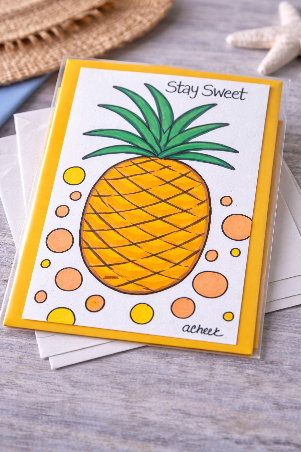 Hand-Painted Greeting Card - Stay Sweet