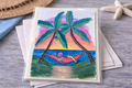Hand-Painted Greeting Card - Hammock State of Minda