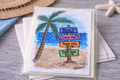Hand-Painted Greeting Card - Beach Please