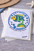 Hand-Painted Greeting Card - You're off the Hook!