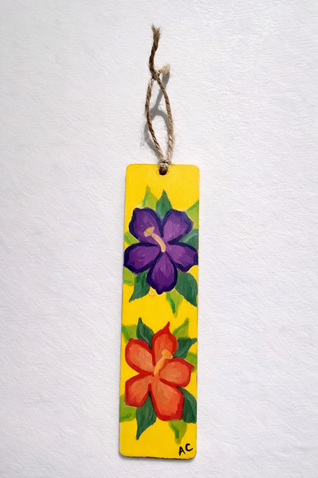 Hand-Painted Bookmark - Tropical Hibiscus