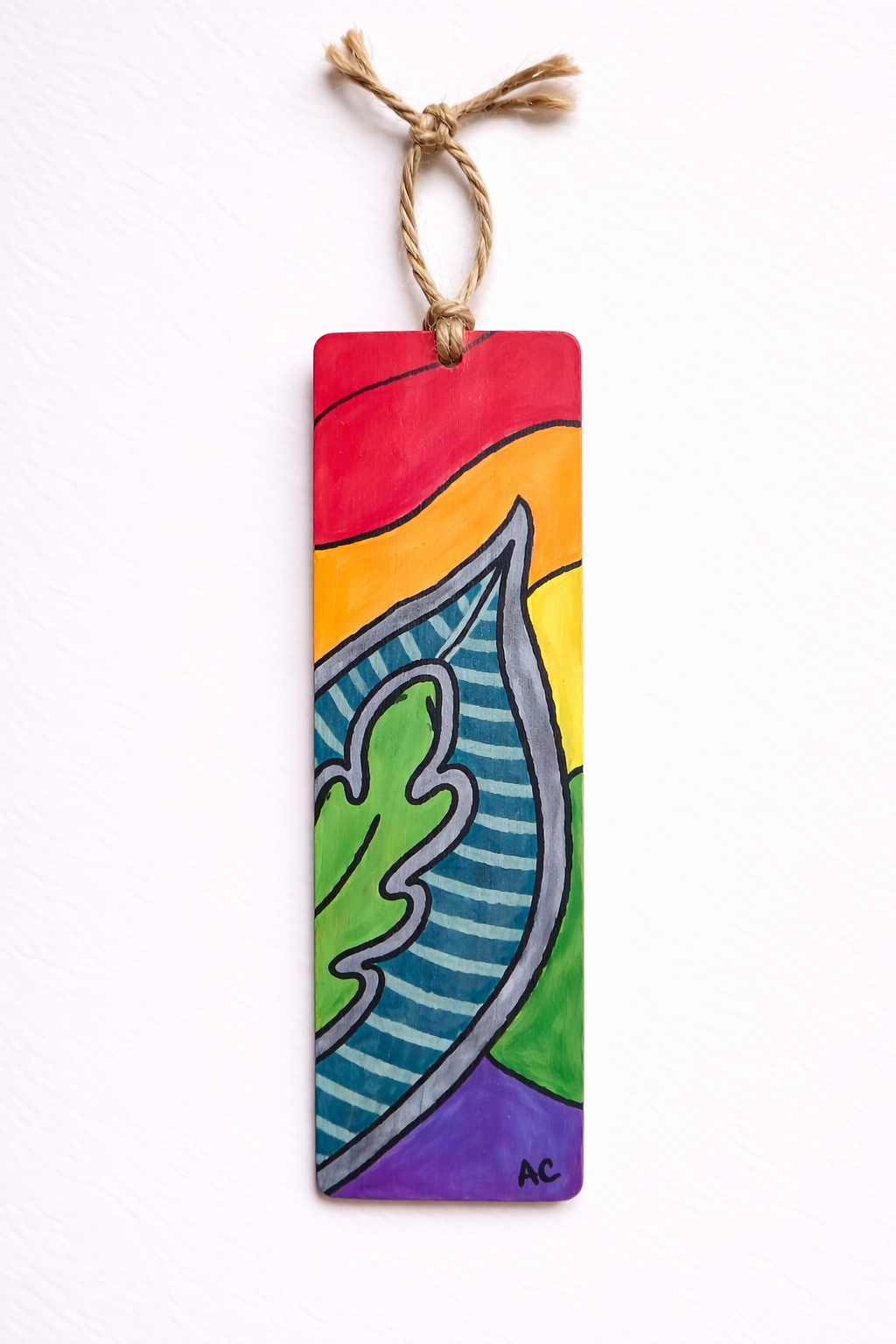 Hand-Painted Bookmark - Abstract Coastal