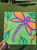 Dragonfly Dream – 8x8 Hand-Painted Canvas&nbsp;