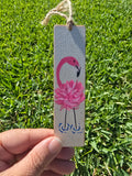 Hand-Painted Flamingo Bookmark