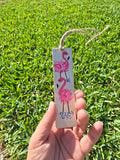 Hand-Painted Flamingo Bookmark