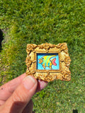 Hand-Painted Framed Magnet – Tropical Fish