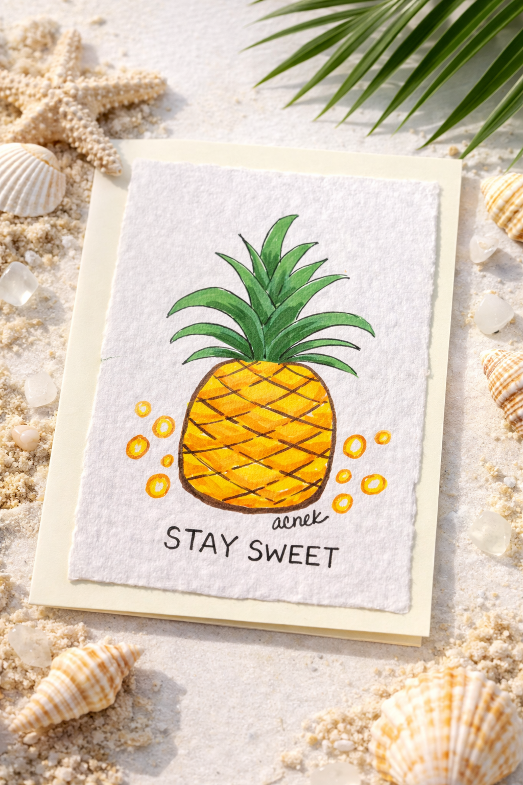 Hand-Painted Greeting Card - Stay Sweet