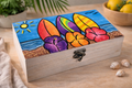Hand-Painted Keepsake Box - Surfboards
