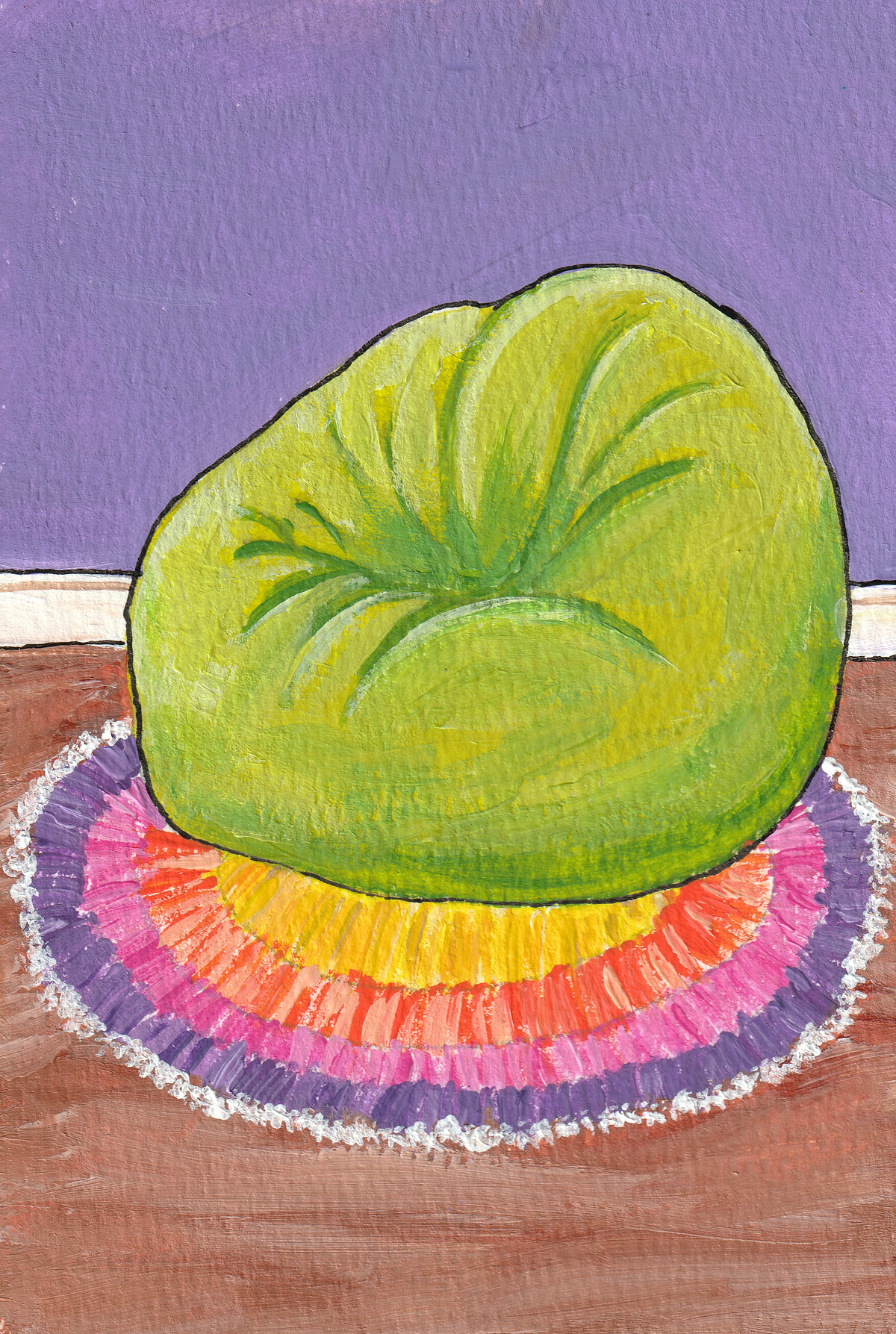 Cozy Bean Bag – Original 4x6 Painting | 100 Lil Cheeky Paintings #22