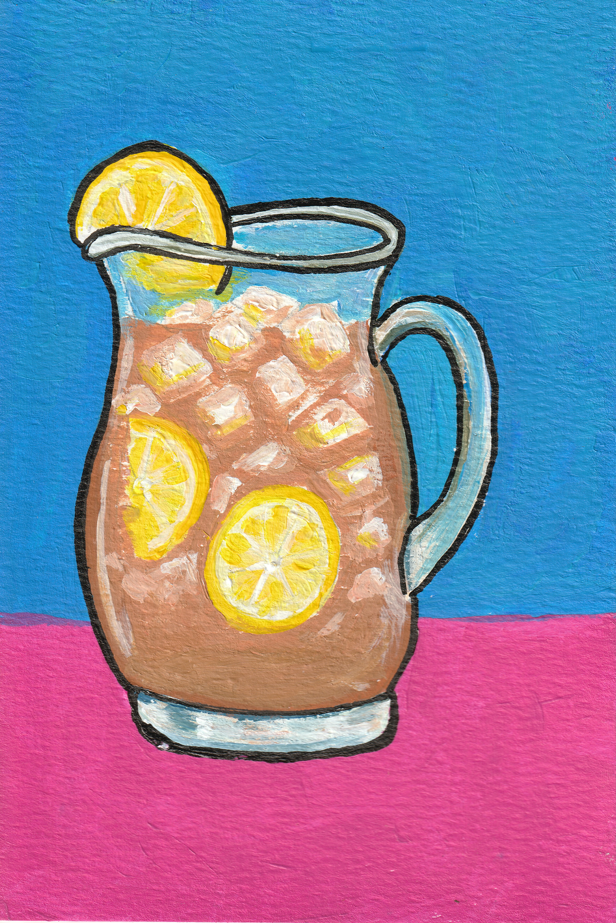 Sweet Tea Pitcher – Original 4x6 Painting | 100 Lil Cheeky Paintings #15