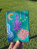Lotus Moon Meditation – Hand-Painted 5x7 Canvas
