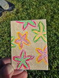 Hand-Painted Rectangle Magnet – Colorful Starfish