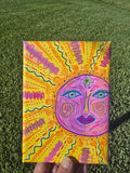 Sunshine Soul – Hand-Painted 5x7 Canvas