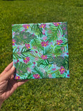 Original Canvas Art – Tropical Floral Abstract (8x8)