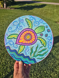 Sea Turtle Mandala – Hand-Painted Canvas