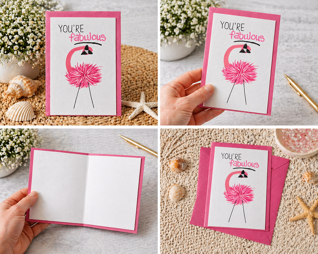 Hand-Painted Greeting Card – “You’re Fabulous” Card