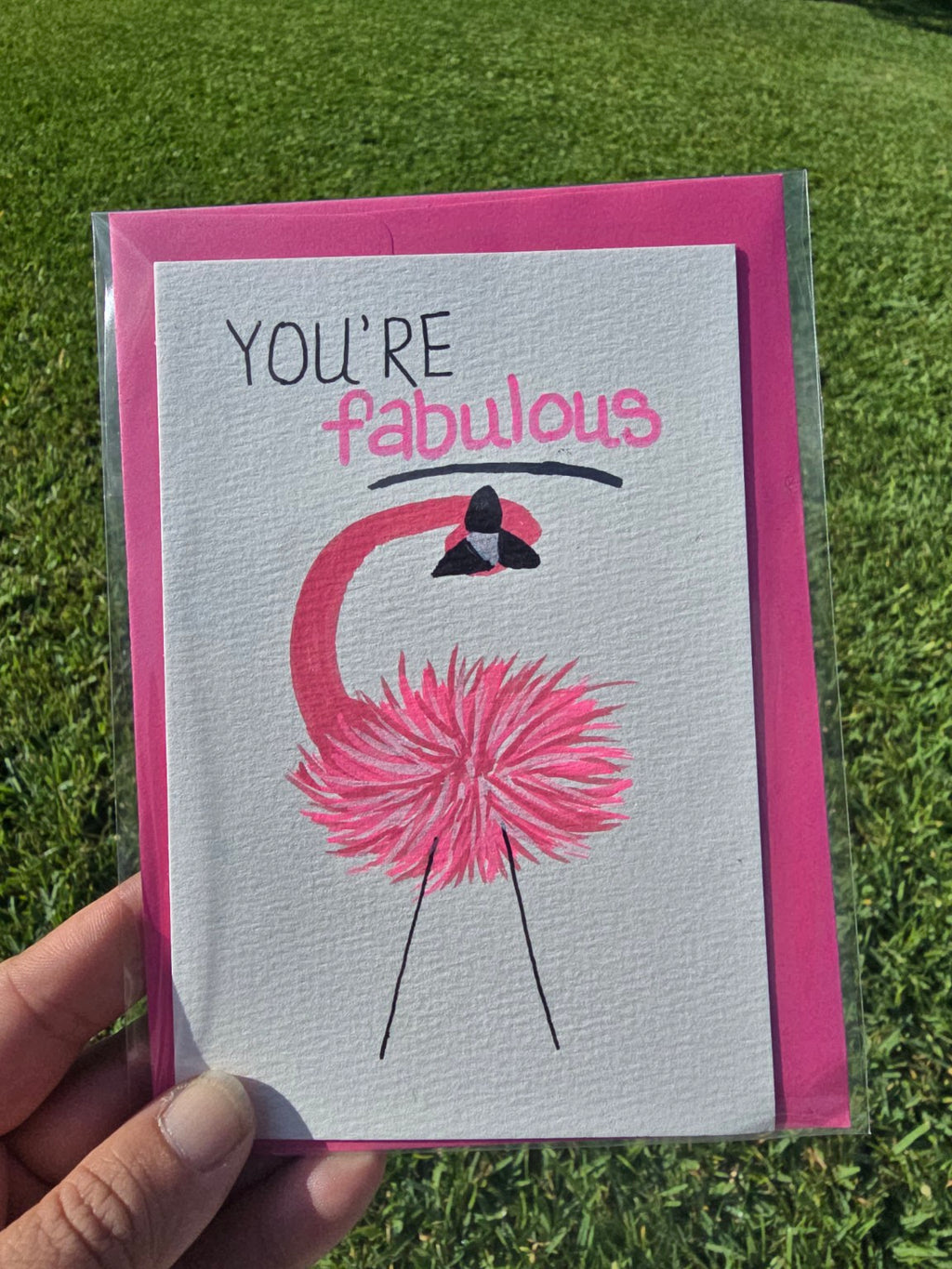 Hand-Painted Greeting Card – “You’re Fabulous” Card