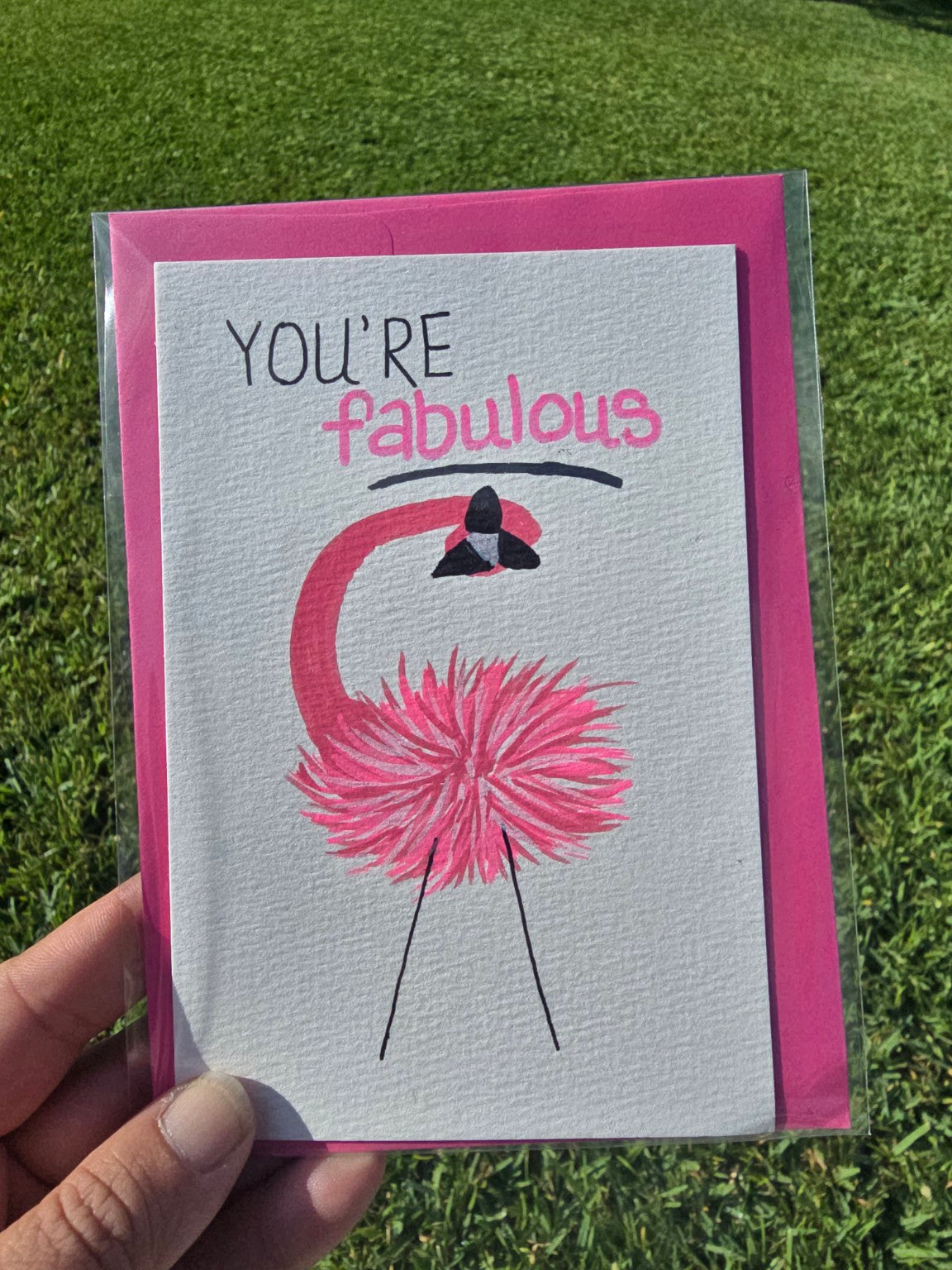 Hand-Painted Greeting Card – “You’re Fabulous” Card
