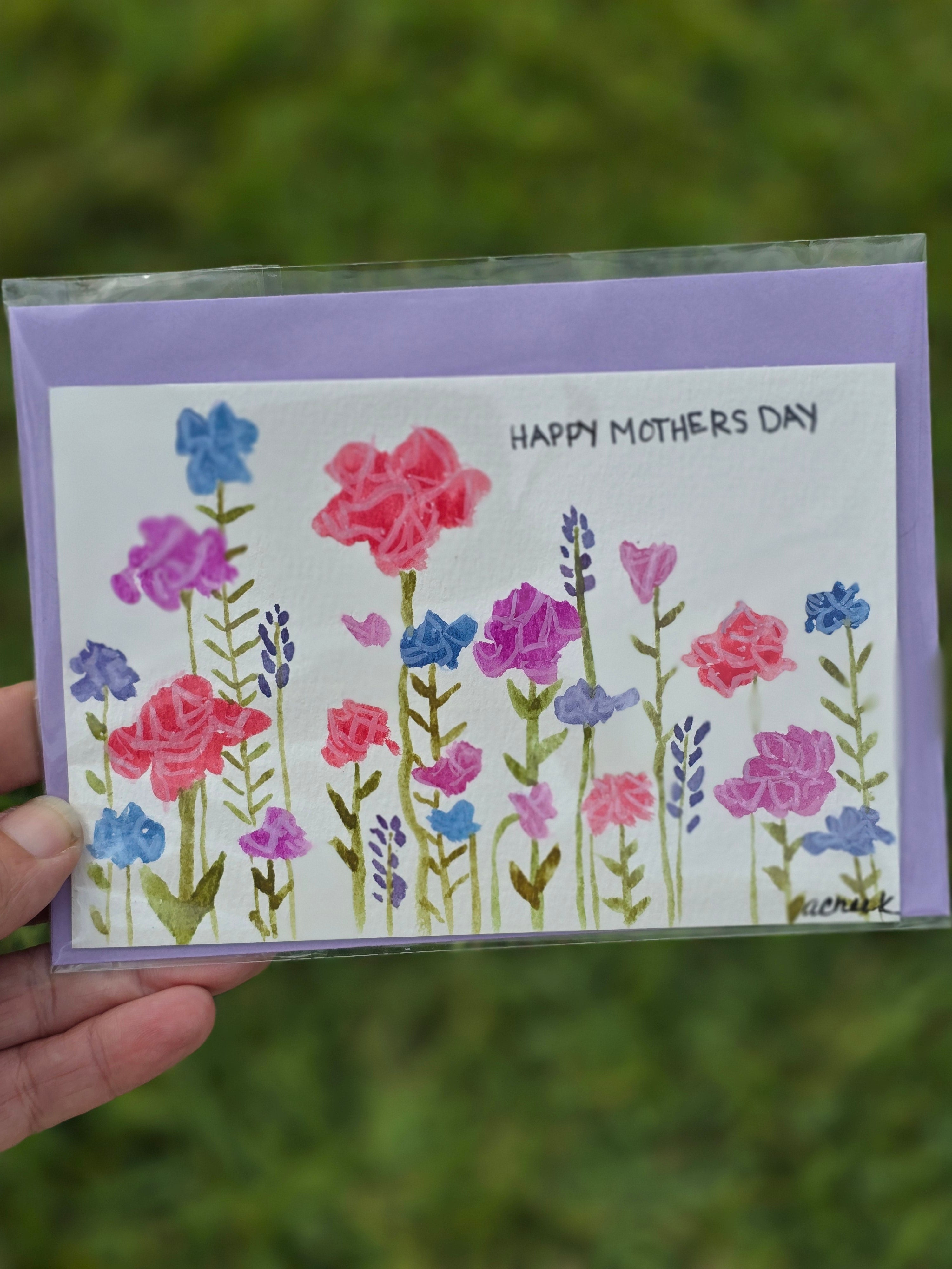 Hand-Painted Mother's Day Card